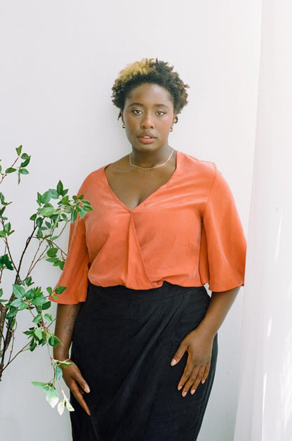 Louise Faux Wrap Skirt
